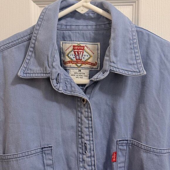 Levi's Tops - (1993) Levi's Jeans for Women Denim Work Shirt - Light Wash - M